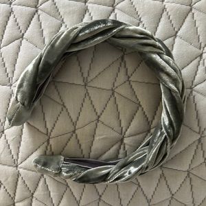 Sage green velvet braided headband